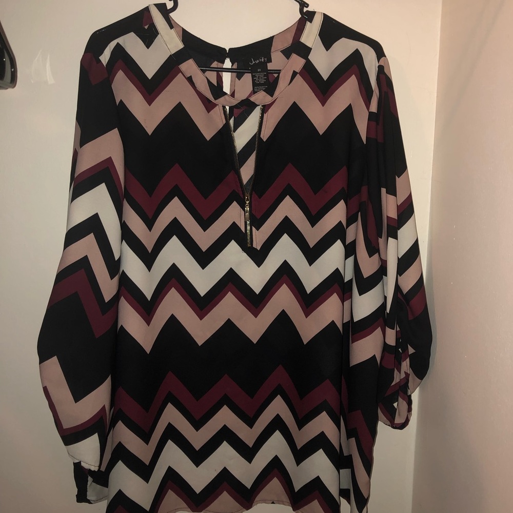 Multi color chevron blouse